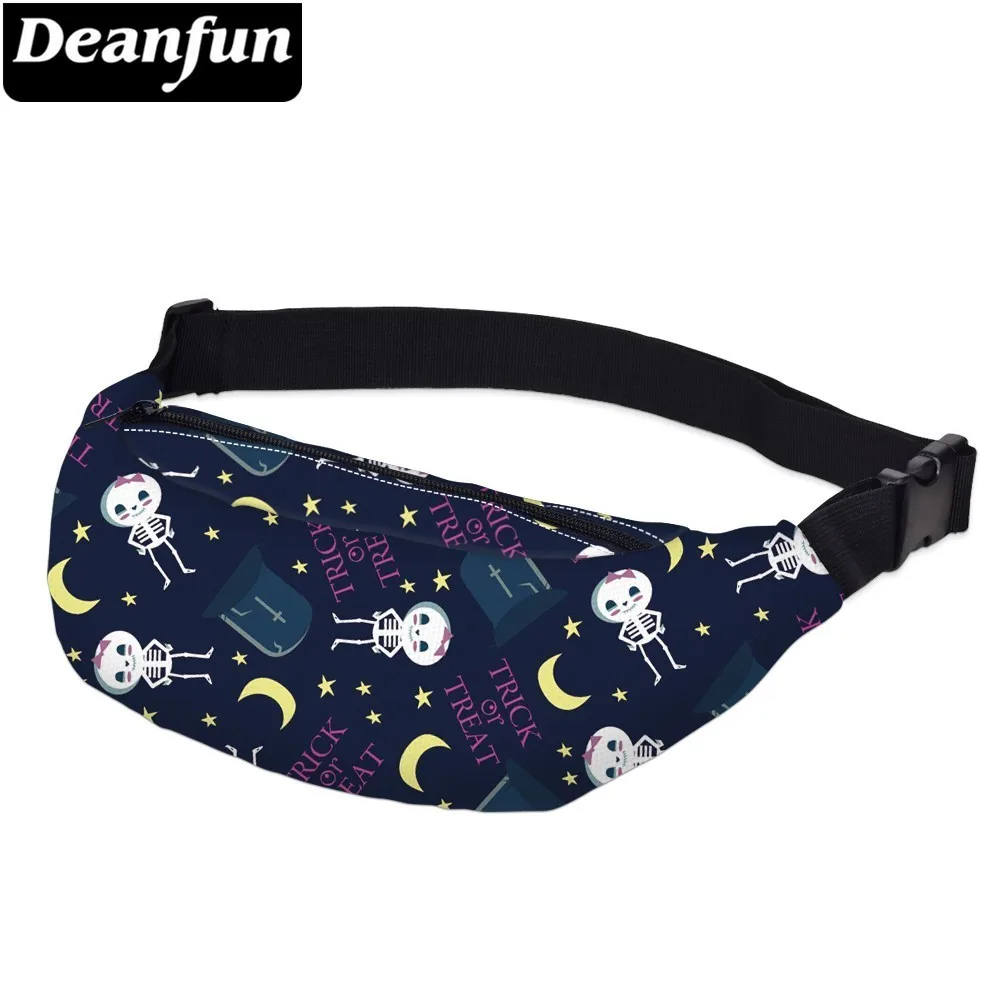 Deanfun печать на Хэллоуин с надписью Trick or treat Fanny Pack человек водонепроницаемый череп