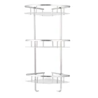 3-уровневая алюминиевая угловая полка для душа в ванную комнату, стойка-органайзер, корзина для шампуня, держатель для хранения треугольной формы