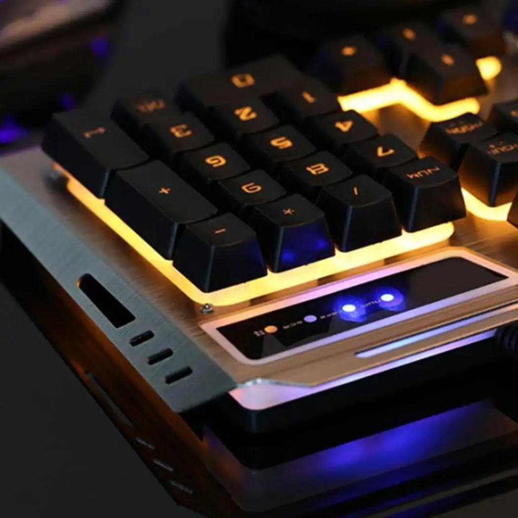 Прочный USB проводной световой игровая мышь клавиатура для 180 см/70 3 дюйма Desktop 1000-3200