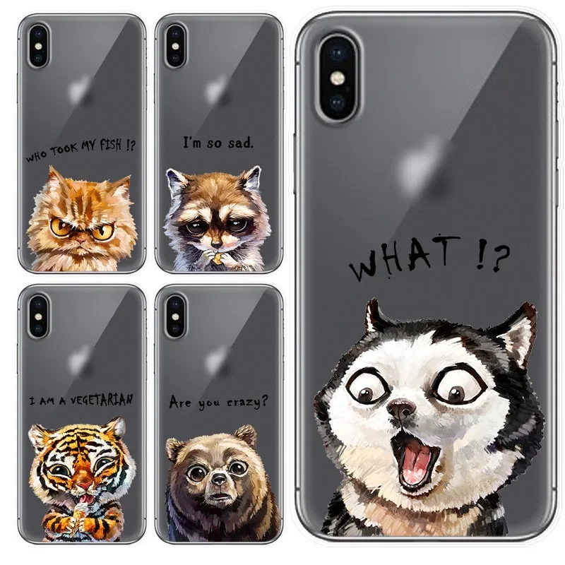 Cartoon Animals Series Soft Phone Case For Samsung S7/ S8/ S9/ S9 Plus/ J6 2018/ J7 2018 (J600G) Cute Painted TPU Cover | Мобильные