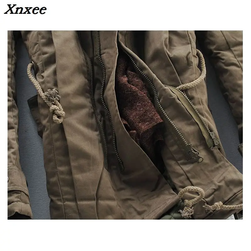 Men Jacket and Coats 2018 Winter Men Warm Coats Fashion Men Jackets Downs Casual Men Thick Outwears Hooded cotton jacket 6XL