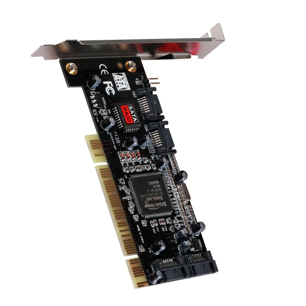 Карта расширения PCI 4 порта SATA добавить на карту с чипсетом Sil 3114 совместимый
