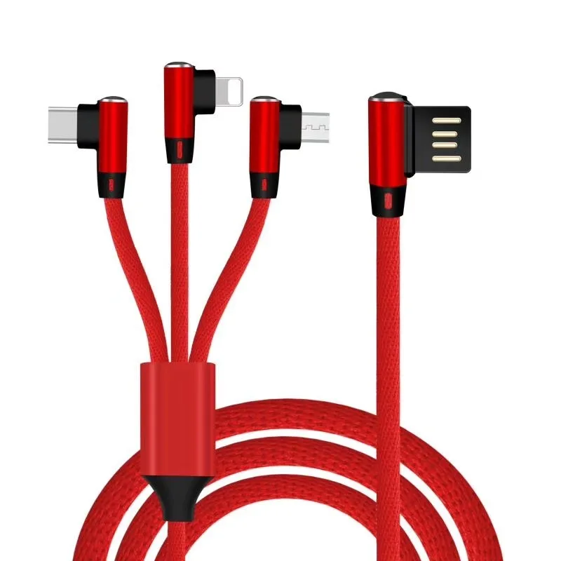 3 в 1 Usb кабель Micro USB Type C зарядного устройства для iPhone X XS 7 8 6s Plus Sony Samsung длинные