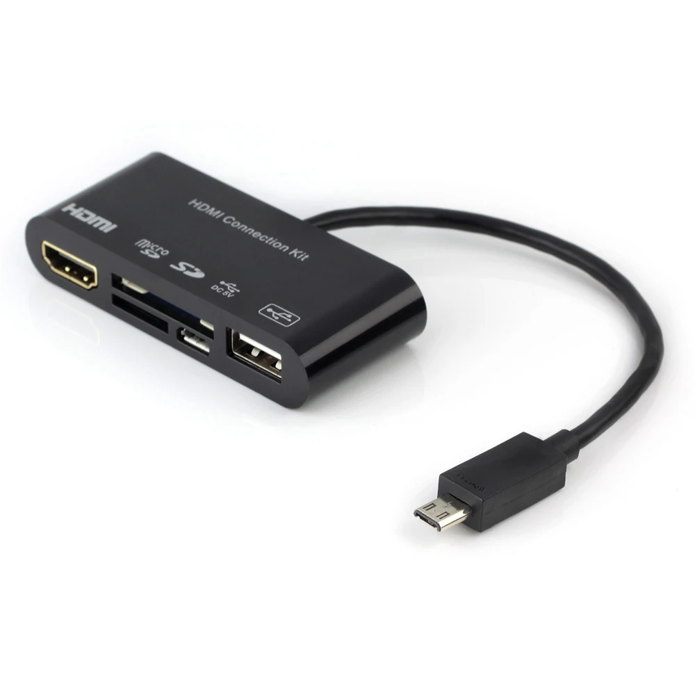 ESYNiC HDTV HDMI конвертер Поддержка SD/TF/M2 карты памяти для samsung Galaxy S3/S4/S5/Примечание Micro USB