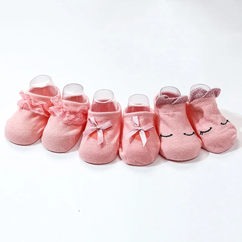 Newborn Baby Lace Bowknot Soft Girl Cotton Breathable Socks Kids Princess Cute Newborns Infants Toddler | Детская одежда и обувь