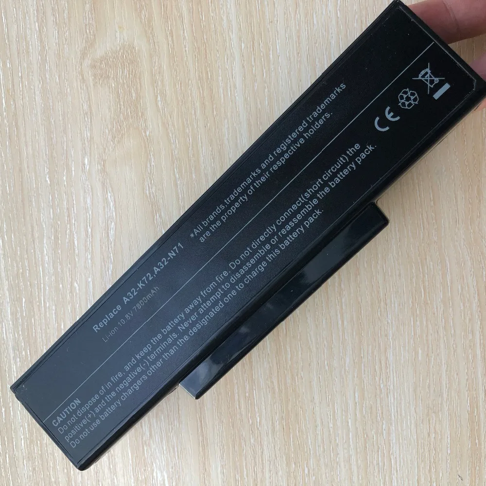 Аккумулятор для ноутбука 7800 мАч A32 K72 N71 Asus K73E K73J K73JK K73S K73SV N71J N71JA N71JQ N71JV N71V N71VG N71VN