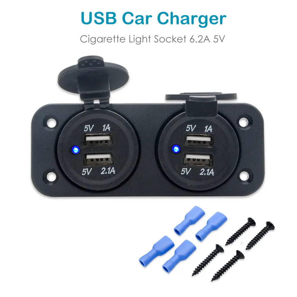 Двойное автомобильное зарядное устройство 3 1 а с 4 usb-портами для прикуривателя