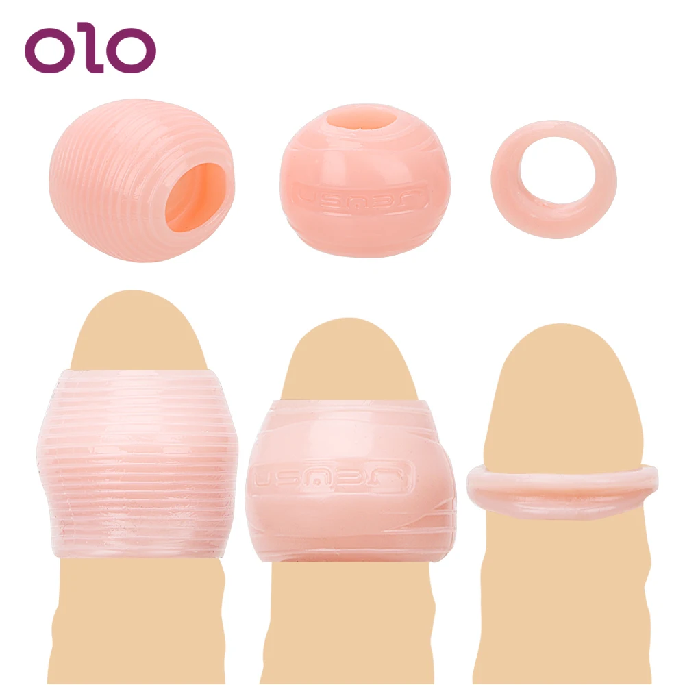 OLO 3 шт./компл. искусственные кольца секс игрушки для мужчин коррекция Foreskin