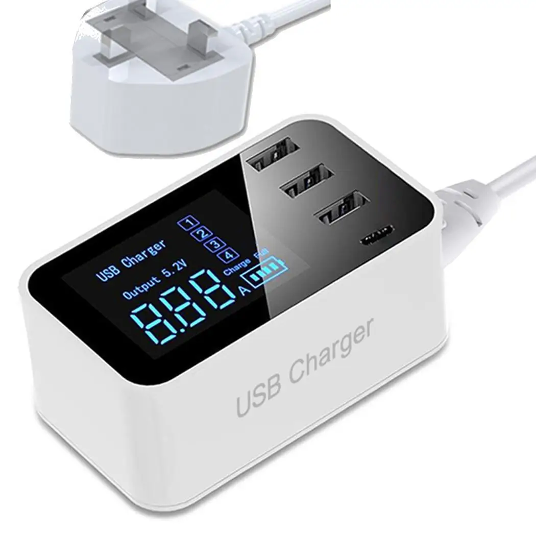 Зарядное устройство USB Type C для быстрой зарядки светодиодный дисплей настенное