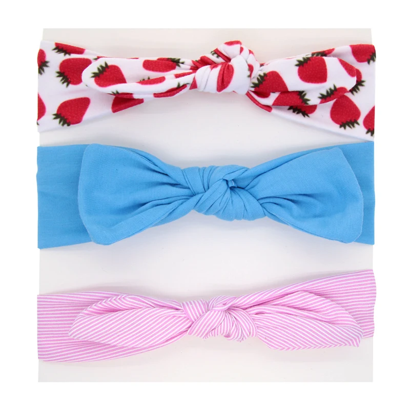 3 шт./компл. Детские бантики аксессуары для волос эластичные повязки на голову с