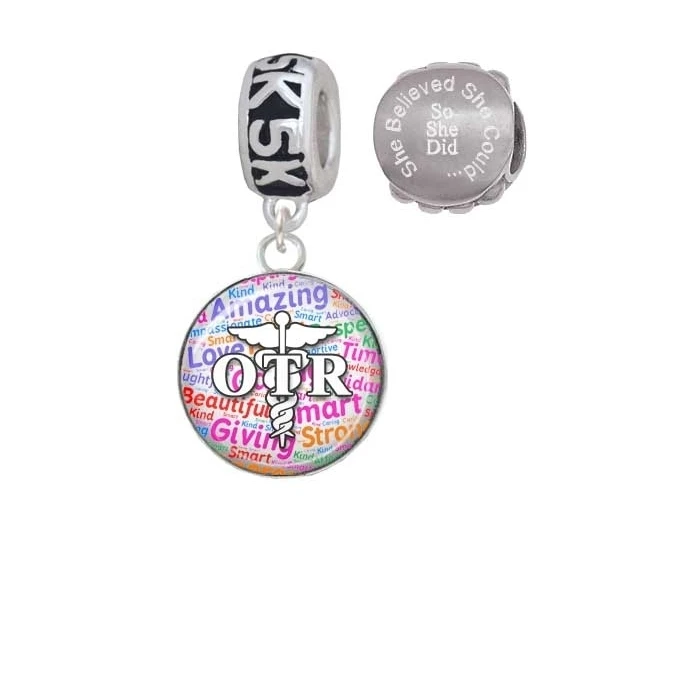 Silvertone куполообразный многоцветный OTR 5 K Run она считала что может очаровать бусы