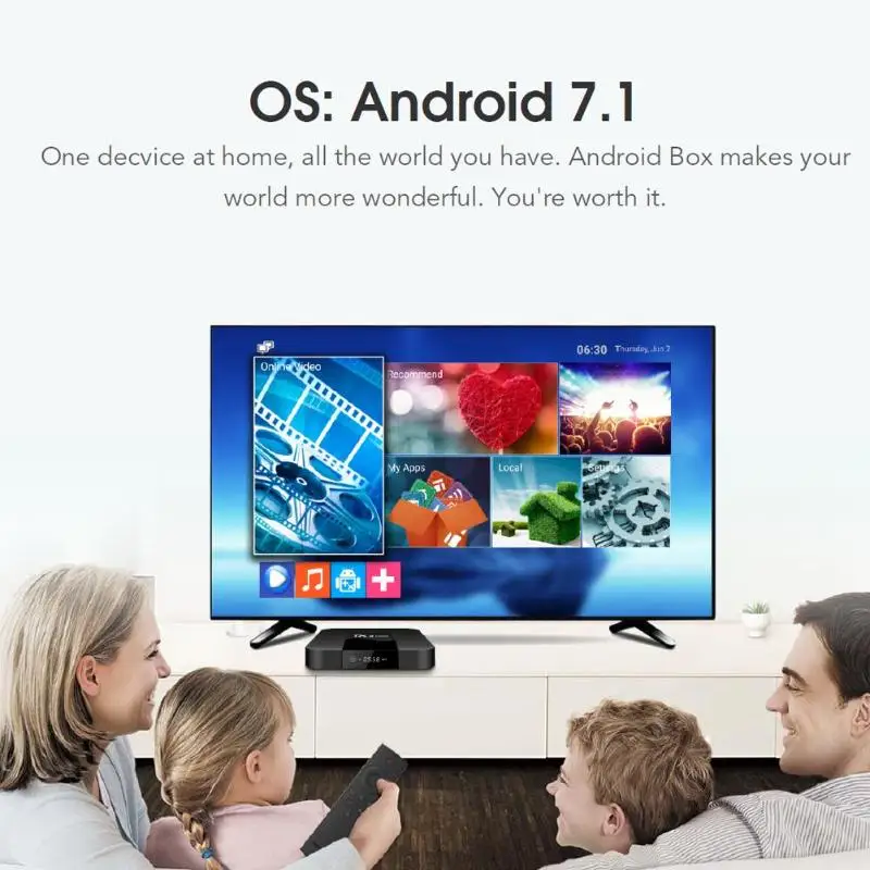 ТВ приставка TX3 Mini с новым дизайном Android 7 1 четырехъядерный процессор Amlogic S905W 1G + 8G