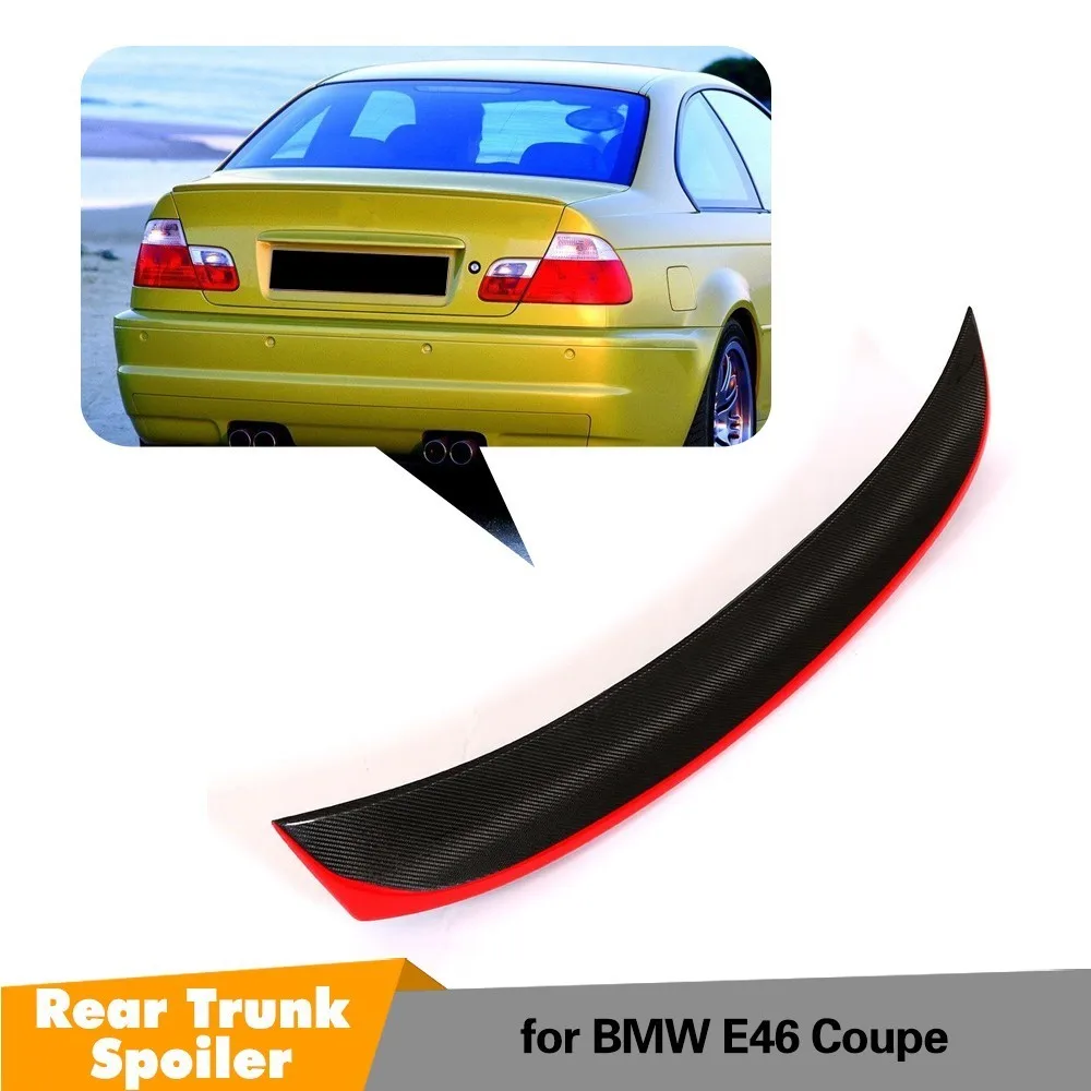 Спойлер заднего крыла багажника для BMW E46 Base Coupe 2 двери 1998 2005 углеродное волокно