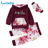 sale fashion sportswear floral toddler baby kids girl outfits clothes tops pants girl long sleeve childrens clothing d30