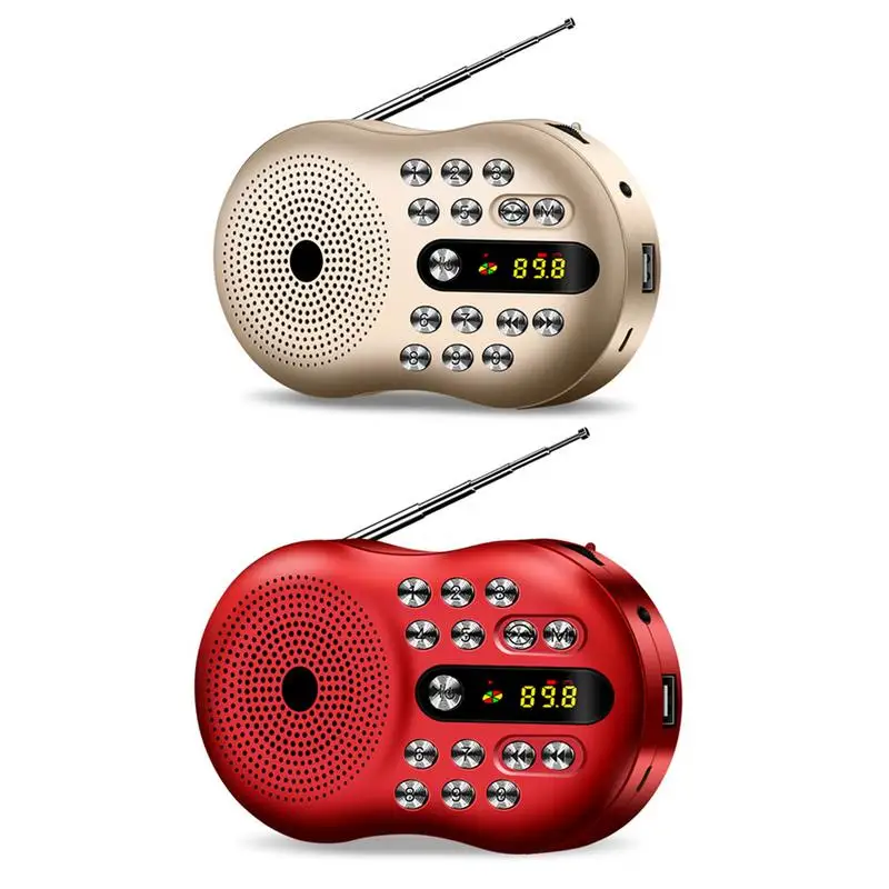 Радио для старости светодиодный дисплей TF карта динамик портативный мини Mp3