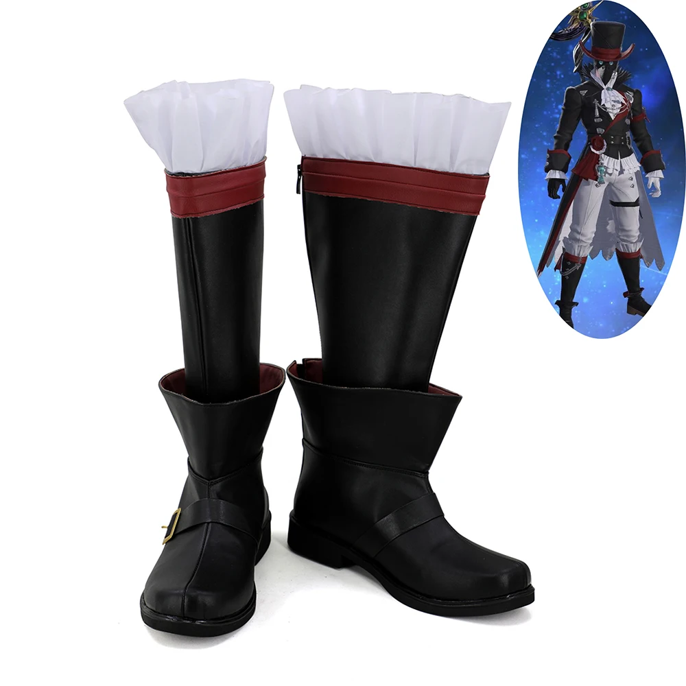 

Final Fantasy XIV FF14 BLACK MAGE Plague Bringer Cosplay Shoes Boots