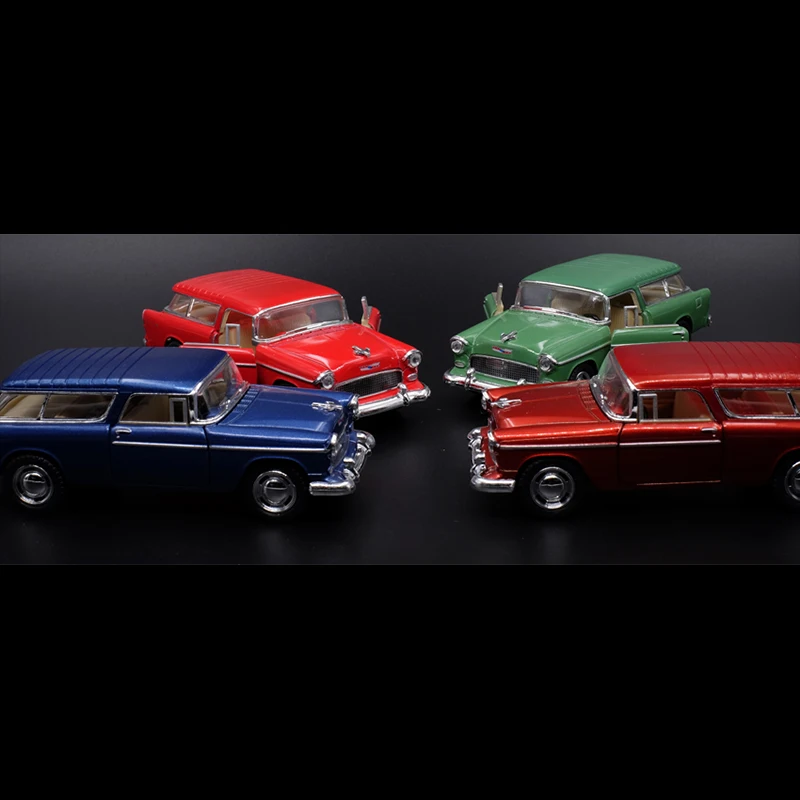 Kinsmart 1:40 1955 Chevy Nomad литой автомобиль из сплава модель игрушки с откидной спинкой