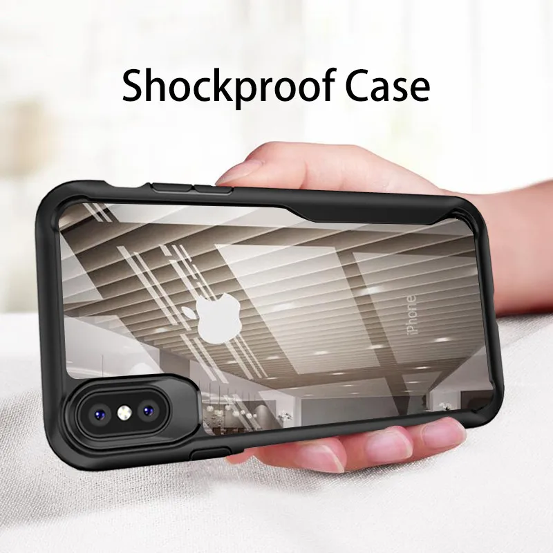 KISSCASE противоударный чехол для iPhone 8 7 6 Plus XSMAX XR полная защита Прозрачный Чехол Capinhas