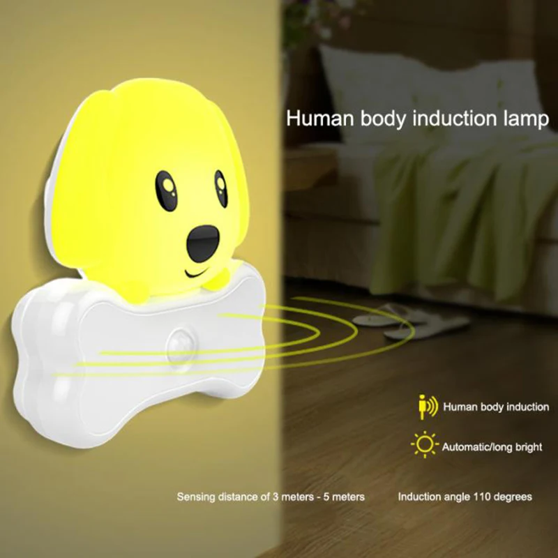 Led Motion Sensor Night Light Dog Shape Usb Plug Activated Nightlight For Bedroom Office Tb Sale | Лампы и освещение