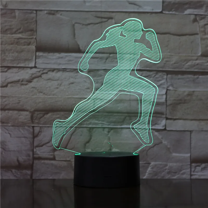 Girl Led Night Lights Running Women Figure Child Nightlight Home luminaria Lamp Sports 3d Desk Usb Bedside 1753 | Лампы и освещение