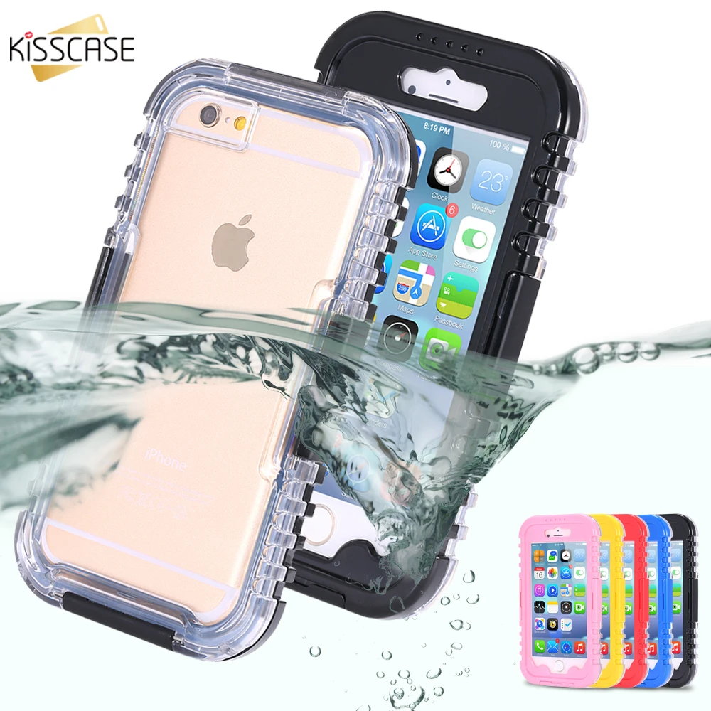 KISSCASE Полностью Защитный Водонепроницаемый чехол для iPhone 7 Plus прозрачные