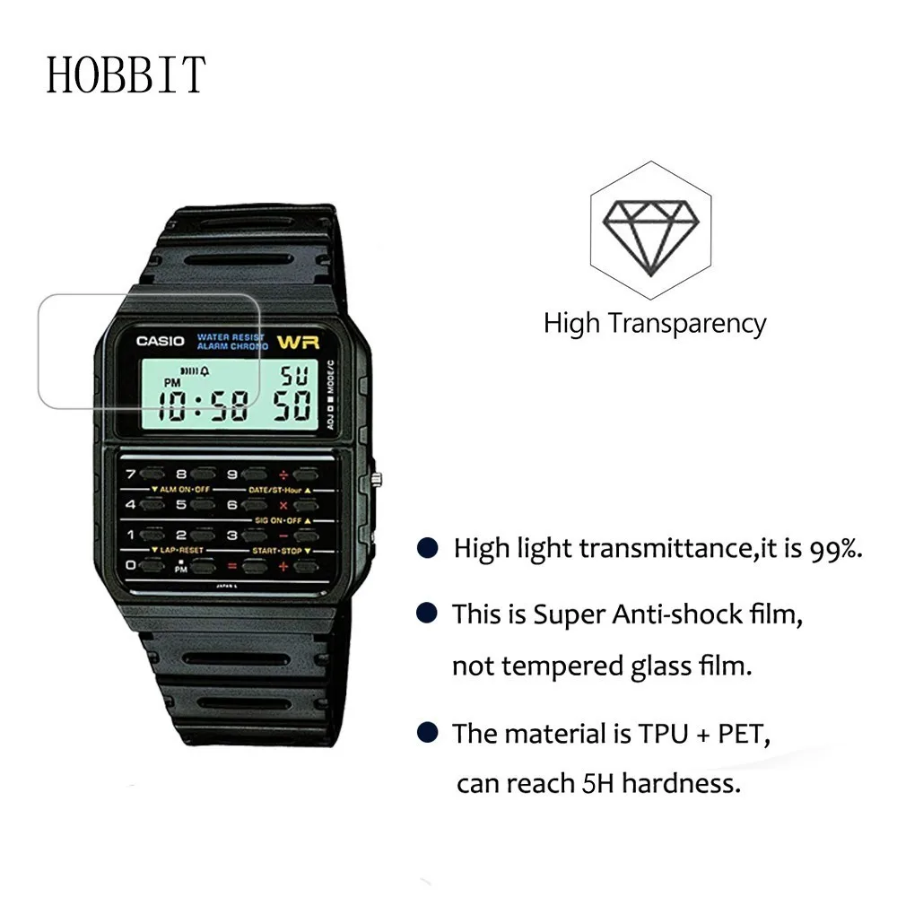 Взрывозащищенная нано пленка для экрана Casio 3 упаковки мужские повседневные часы