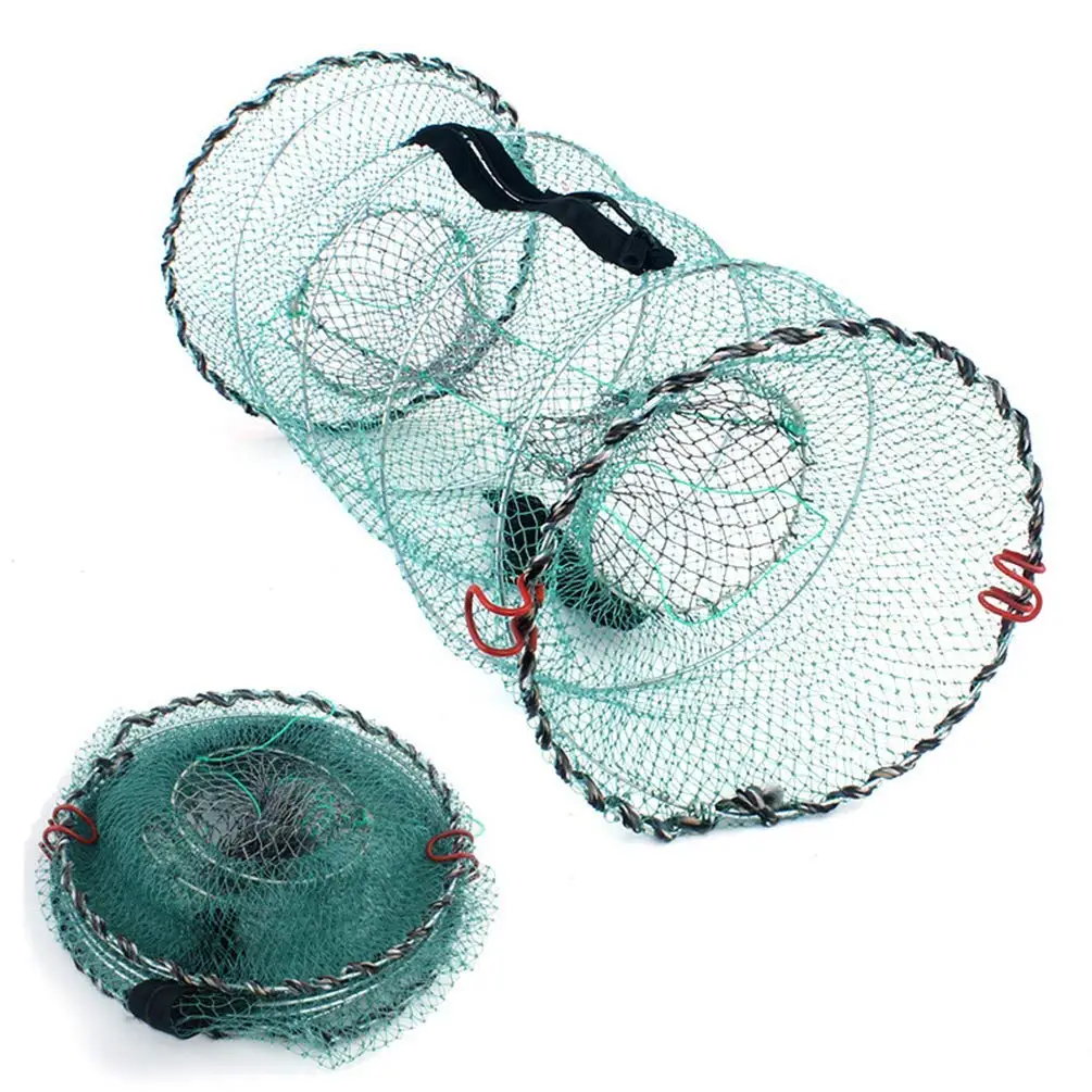SEWS Складная Рыбная ловушка | рыболовная сеть литая сетчатая сажающая наживка для