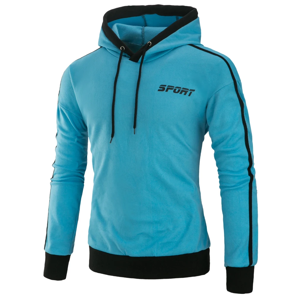 2019 Демисезонный с длинный рукавом мужской толстовки капюшоном Slim Fit Для мужчин s