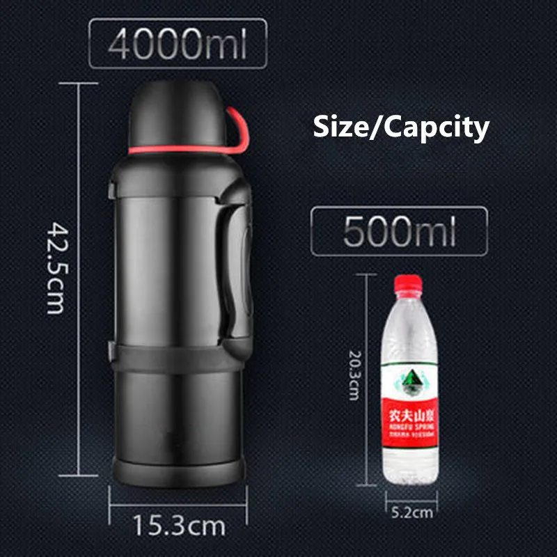 4L/2.5L термос с изоляцией из нержавеющей стали Термокружка для путешествий
