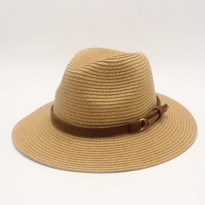 

Summer sun Hat for Women Straw Sun Hats Wide Brim Sun Visor Cap Solid Straw Jazz Hat Beach CAP Sombrero Panama Gorras