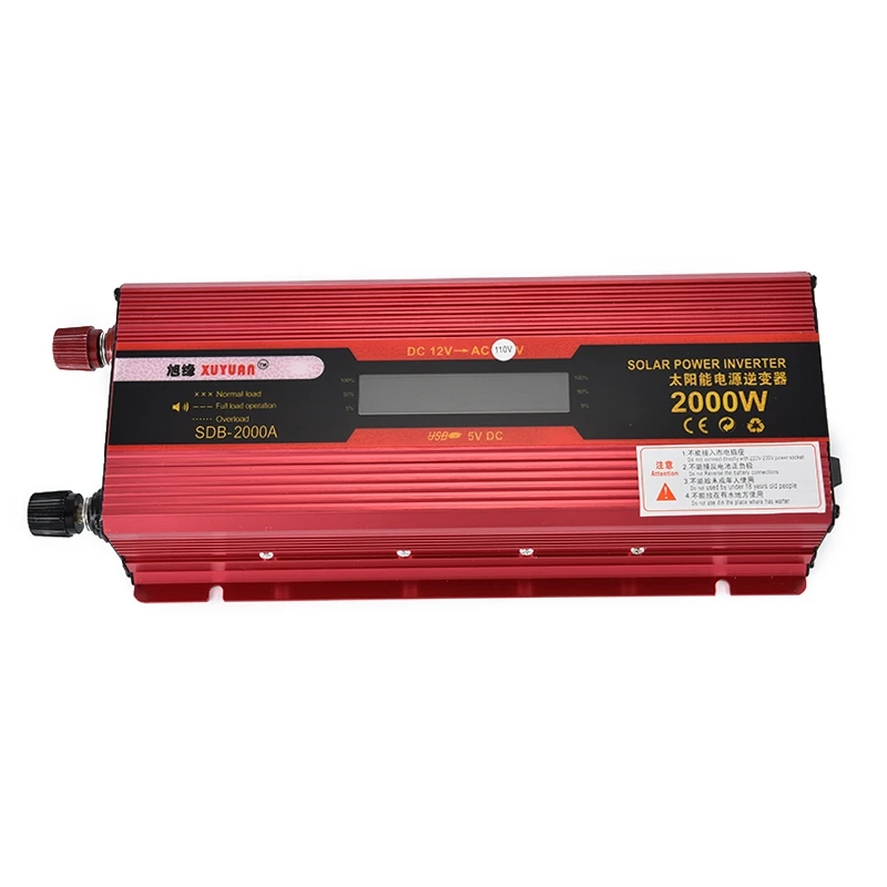 Auto Car inverter 12V to 110V 2000W On Board Inverter LCD Display Converter sturdy and durable AC USB Appliances | Автомобили и