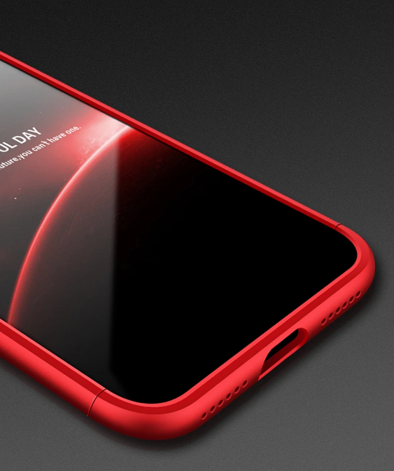 Чехол для iPhone X 10 XS XR XSMax чехол 360 градусов Полная защита жесткого PC 3 в 1 матовый iPhone5