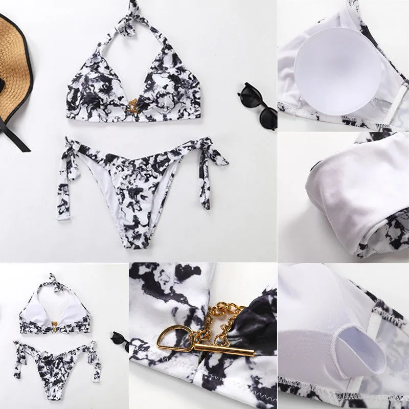 

Sexy Women Leopard Printed Swimwear Tankini 2019 New Summer Female Swimsuit Push-up Bikini Set Lace-up Beachwear Bathing Suit