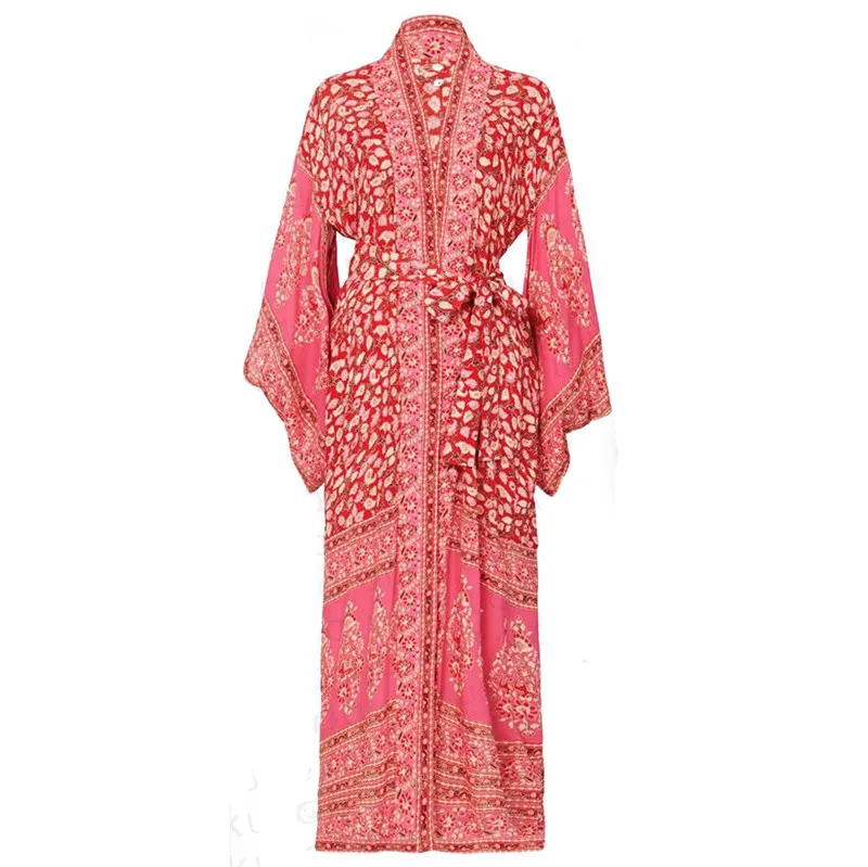 Распродажа 2019 женские свободные накидки для бикини с цветочным принтом