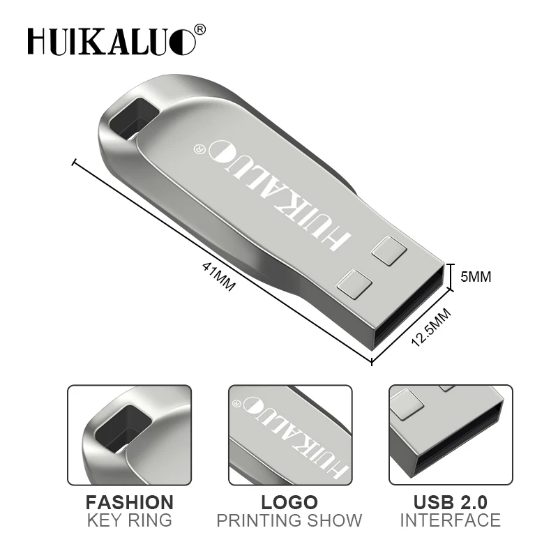 Huikaluo металла флешки MINI USB Flash Drive 64 GB memoria usb 32 16 8 4 Гб Флеш накопитель высокая