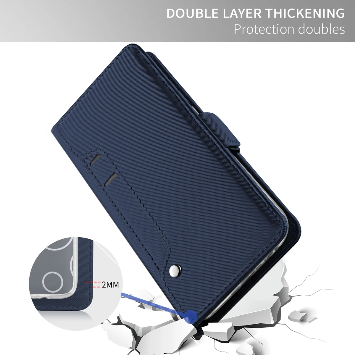Из искусственной кожи чехол для OnePlus 6 T Flip Стенд Wallet крышку с зеркалом и подставку
