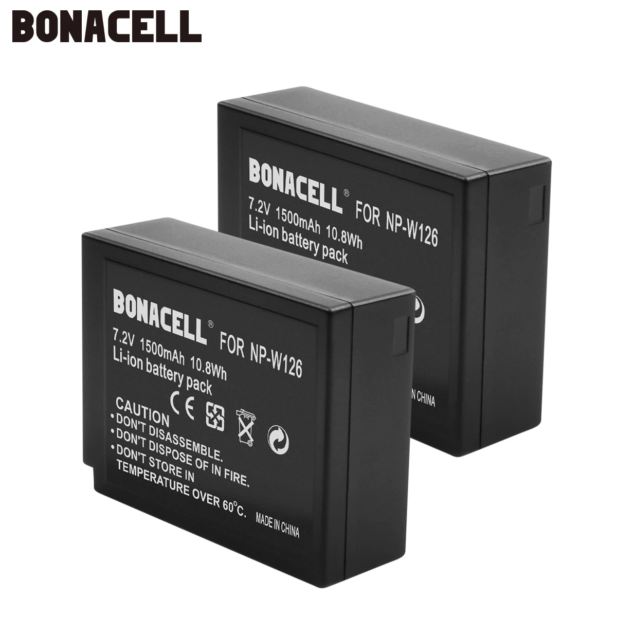 Bonacell 1400mAh NP-W126 NP W126 NPW126 запасная деталь | Электроника