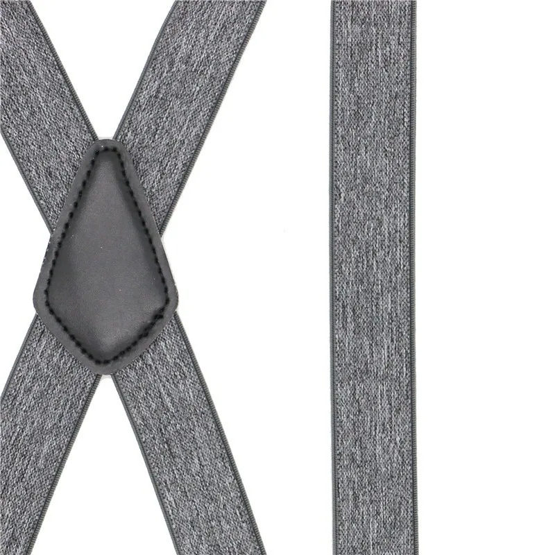 Men 4 Clips Braces X-back High Elastic Business Gift Suspenders Men's Fashion Shirt Brace 2cm Width Casual Wear | Аксессуары для