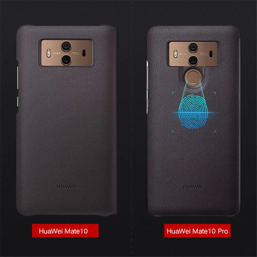 Официальный HUAWEI mate 10 Pro Флип кожаный чехол 100% оригинал умный вид сенсорный