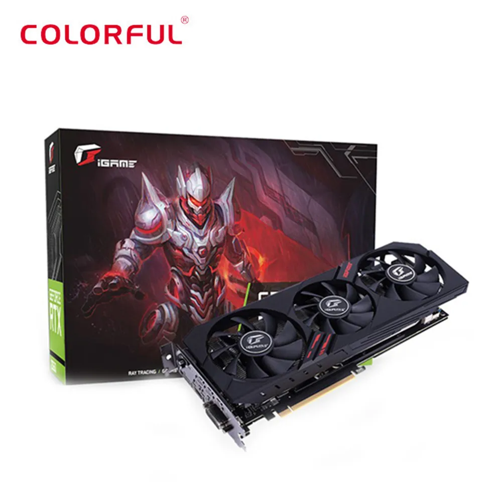 Красочные видеокарты iGame GeForce GTX 1660 Ultra 6GB NVIDIA Gaming 1530MHz GDDR5 CUDA Cores 1408 DP HDMI