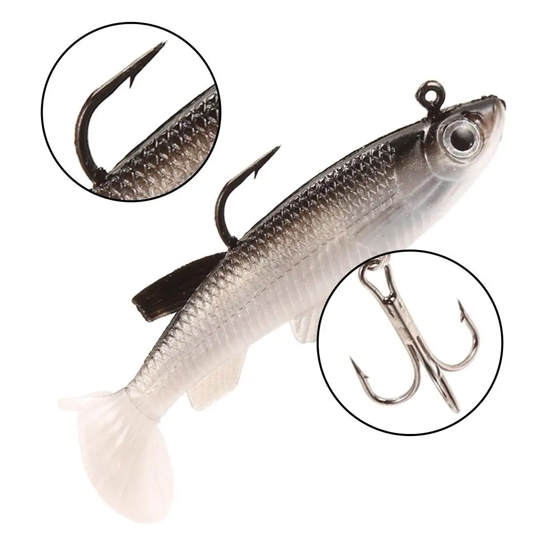 River Baits Bass Fishing Sea Lake Artificial Hooks Seaside Fish Rubber Lures Sharp Fields 5pcs Soft Pack | Спорт и развлечения
