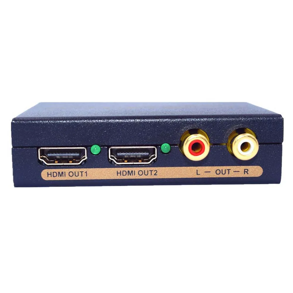 HDMI один два и аудио сплиттер EDID настройки 2 выход EU Plug|Кабели HDMI| |