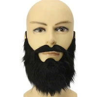 prom props funny costume mustache halloween party moustache pirate party decoration black kids fake beard men
