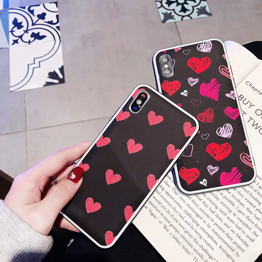 KISSCASE милые красные чехлы для телефонов с защитой от грязи iPhone X XS XR MAX 6 S Plus 7 8 Coque Capa
