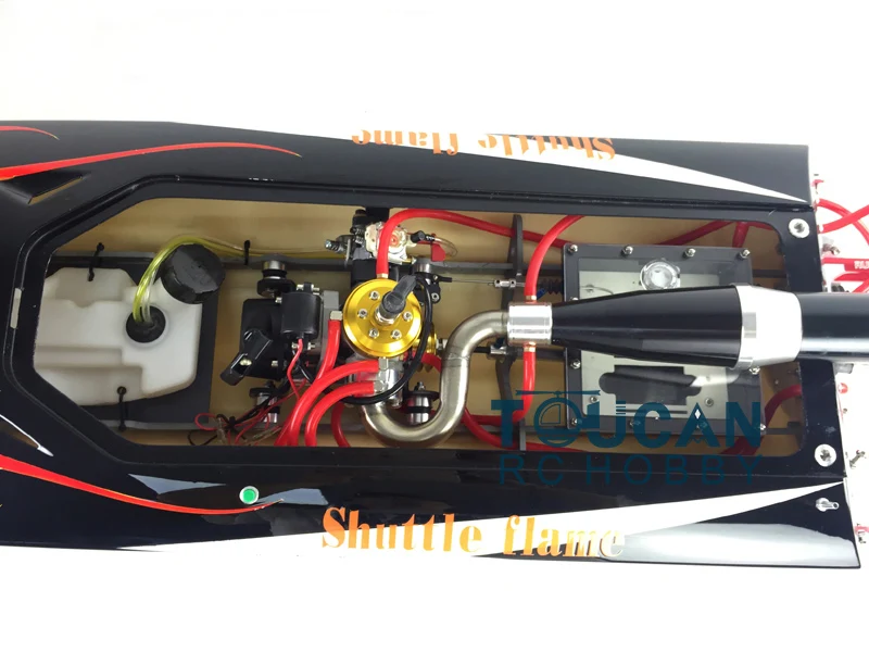 G30D ARTR RC стекловолокно монокорпус катер 30CC двигатель Радио СИС черный с красным