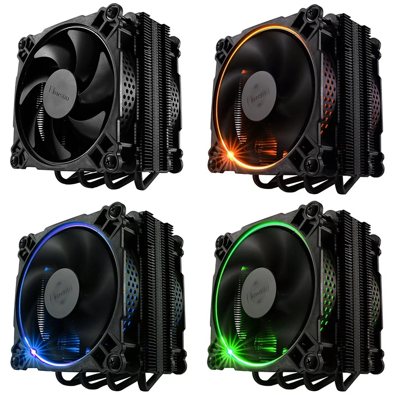 Jonsbo Cr-301 6 тепловых труб вниз давление Rgb свет ЦП радиатор двойной 12 см бесшумные