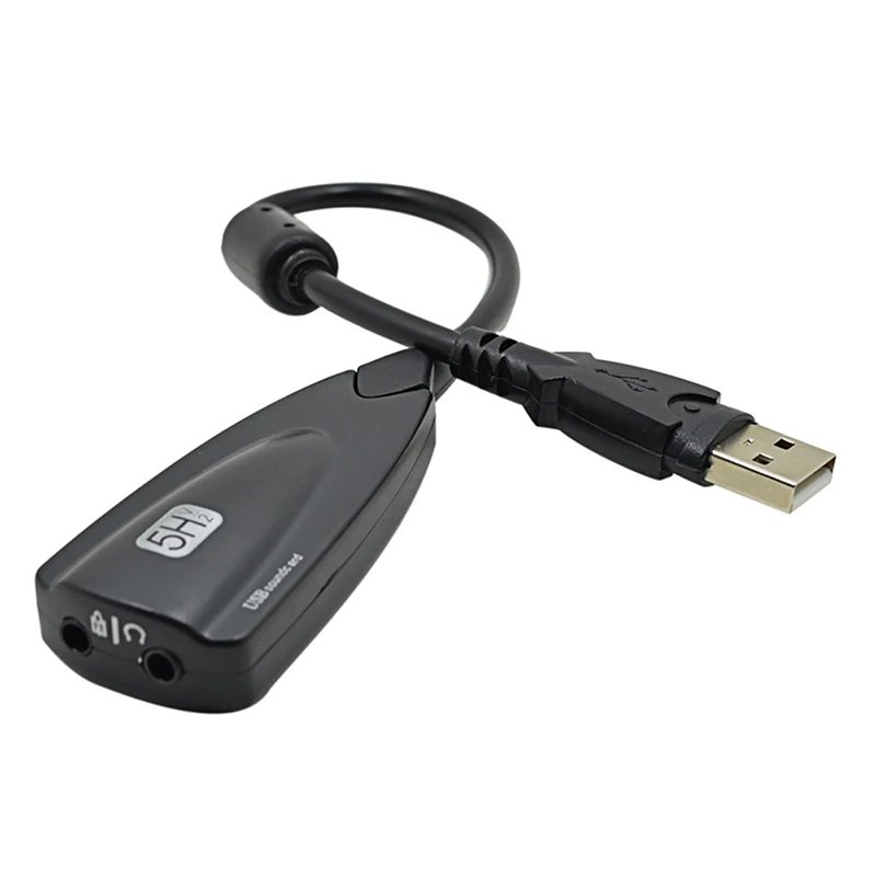 5HV2 7 1 канальный USB с кабелем Звуковая карта Виртуальный канал дорожка аудио