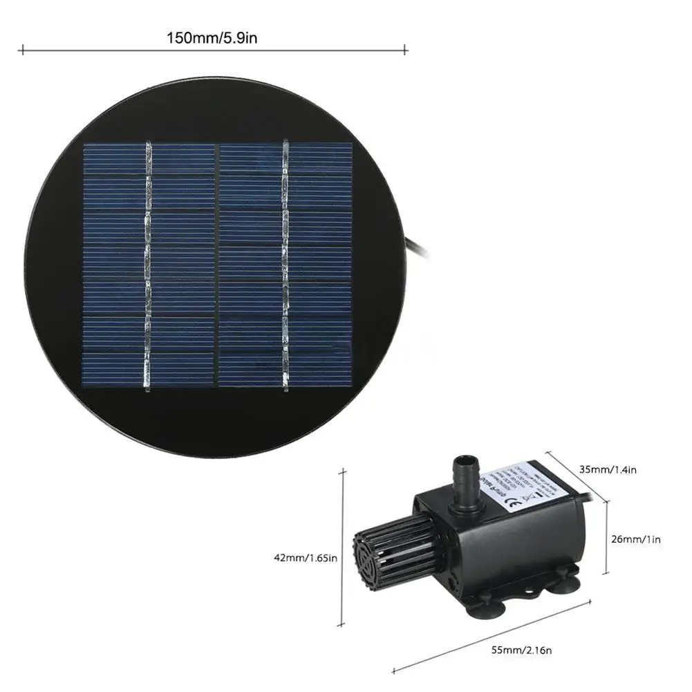 Adeeing отделяющий солнечный фонтан для сада украшения пруда хит продаж ванна