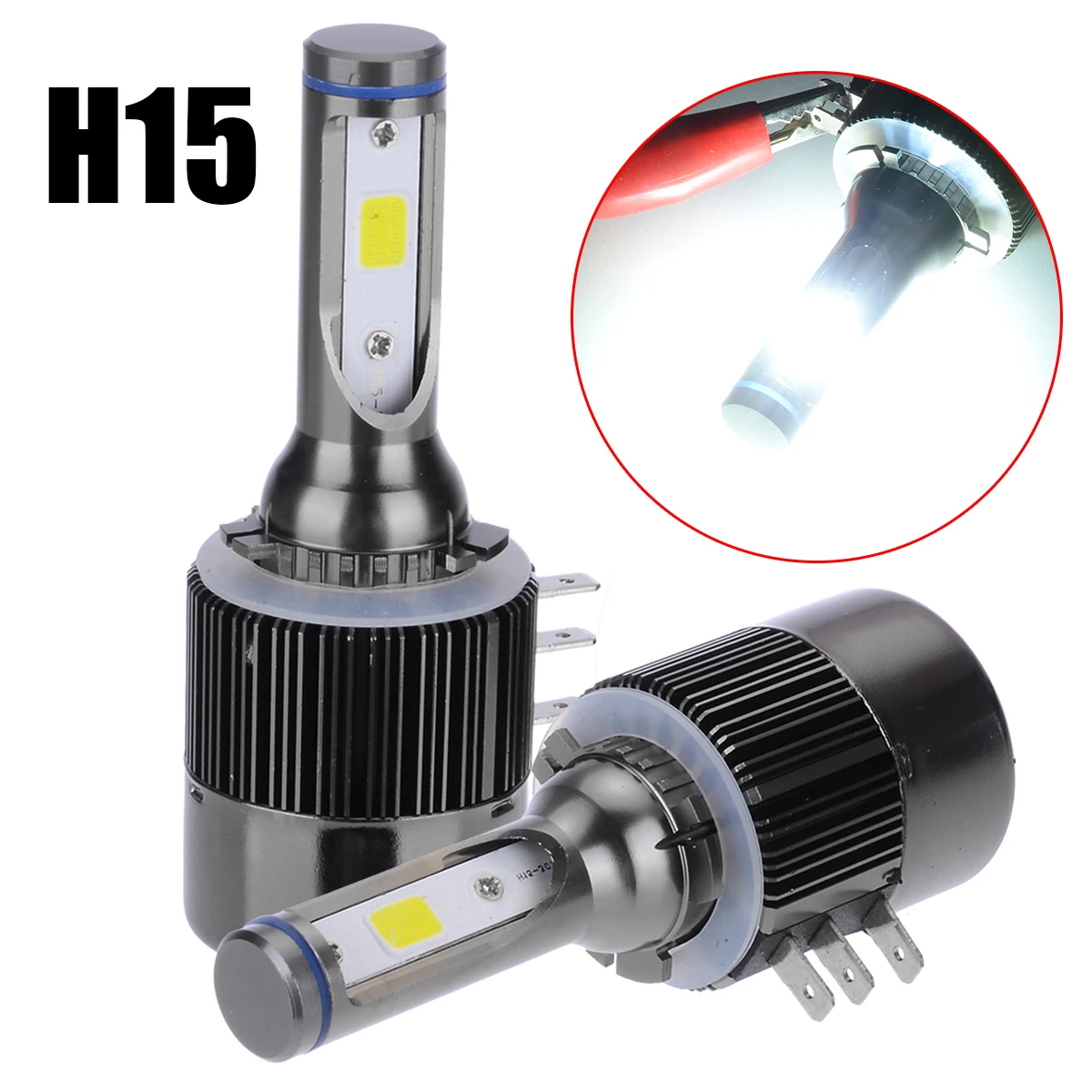 

2PCS H15 LED Headlight Bulb 110W 26000LM Car Headlight Lamp Conversion Driving Light Sourcing 6000K For Audi For Benz