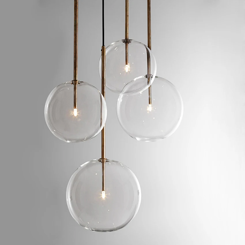 Новинка светодиодные стеклянные шаровые подвесные светильники Lustre Lamparas De Techo